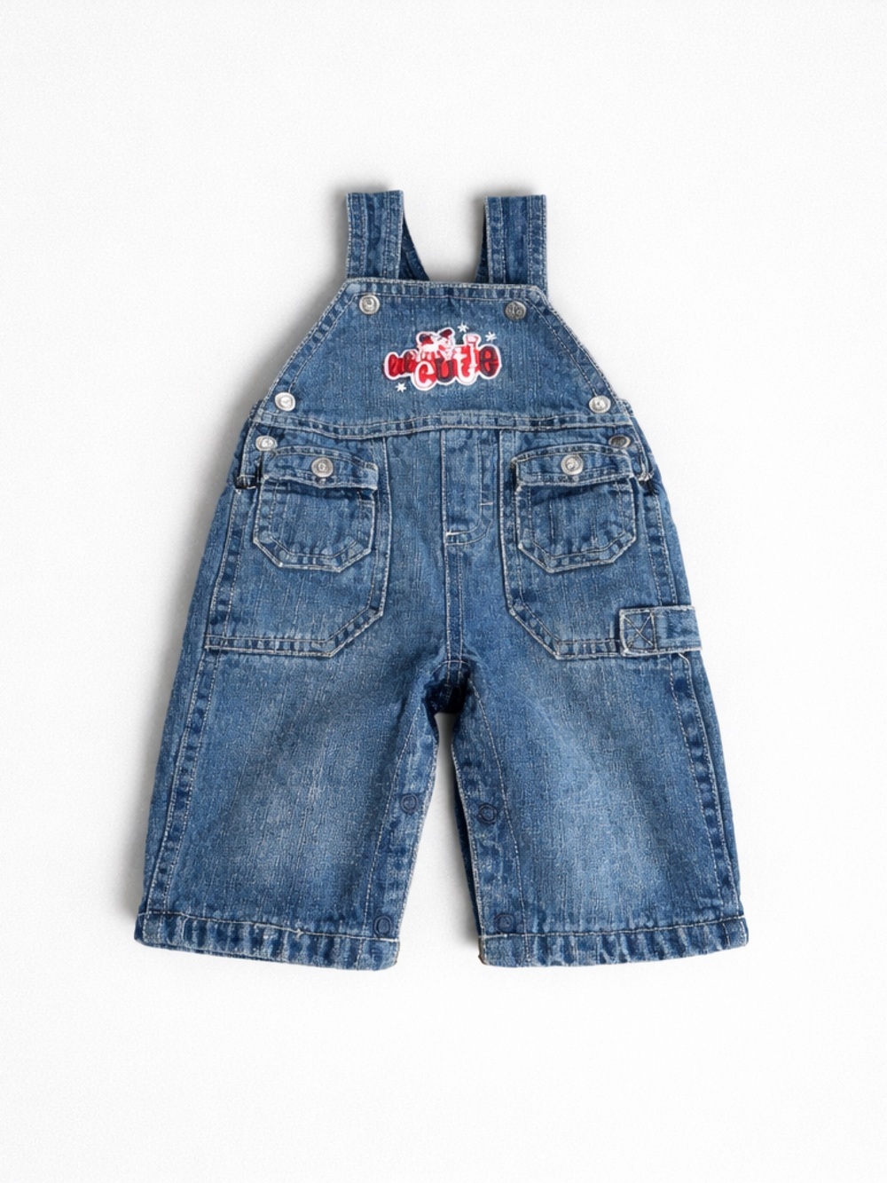 Please Mum Denim Overalls | Newborn | “Hi Lil Cutie” Embroidery